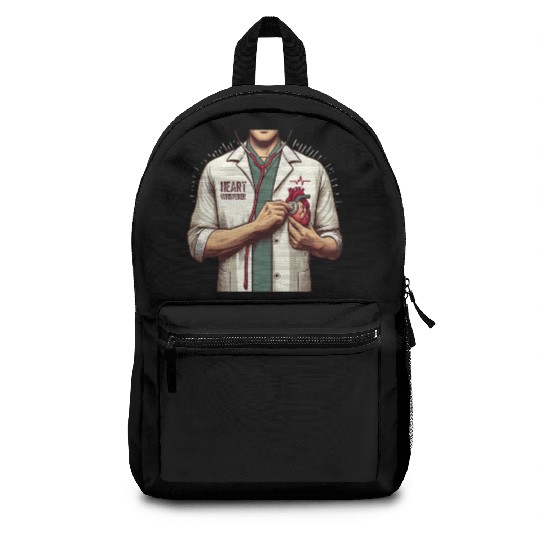 Cardiac Nurse Heart Whisperer Design Backpacks