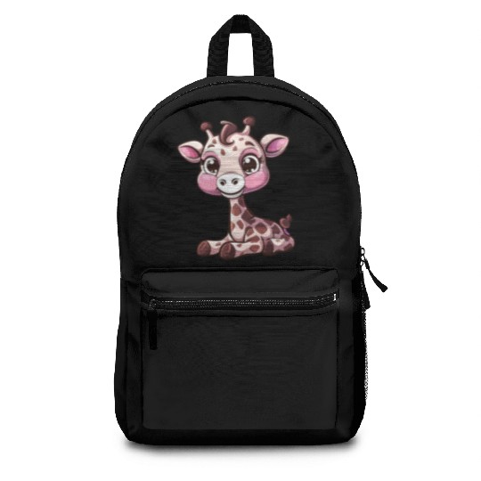 Adorable Baby Giraffe Character For You Backpacks