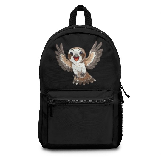 Adorable Happy Owl Spread Wings Backpacks
