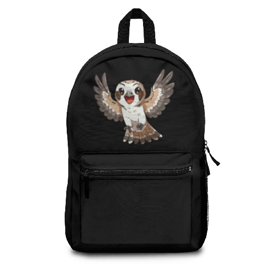 Adorable Happy Owl Spread Wings Backpacks