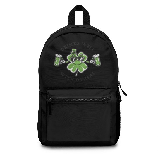 Drinks Well Funnyin St. Pattys Day Drinking Backpacks