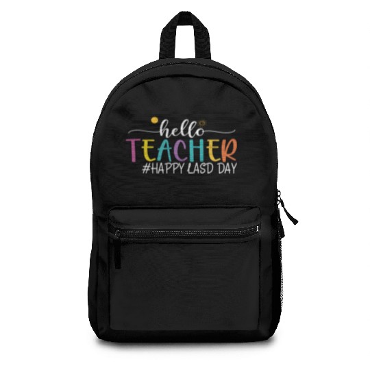 hello teacher Happy day preschool summer student Backpacks
