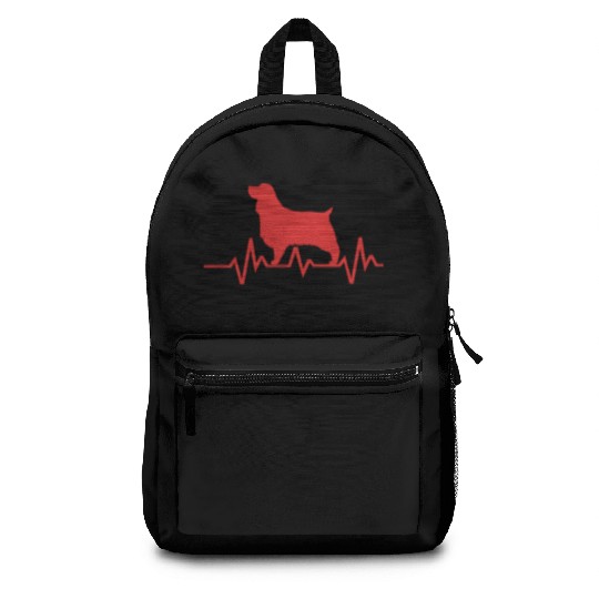 Dog Lover Heartbeat Springer Spaniel Dog Backpacks