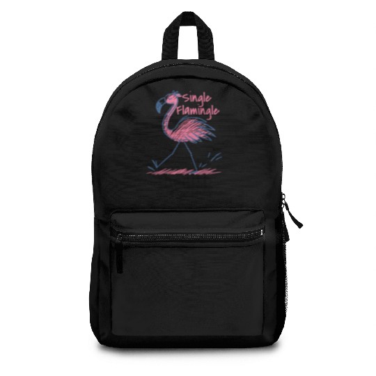 Single Flamingle Mental Health Matters Backpacks