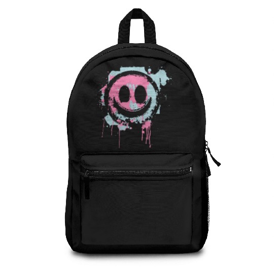 Graffiti Smiley Face - Urban Street Art Backpacks