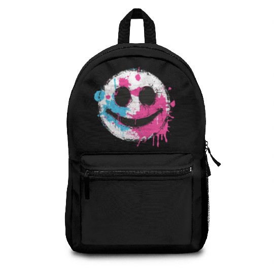 Graffiti Smiley Face - Urban Street Art Backpacks