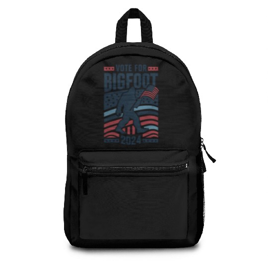 Vote For Bigfoot 2024 Funny Sasquatch Election Backpacks