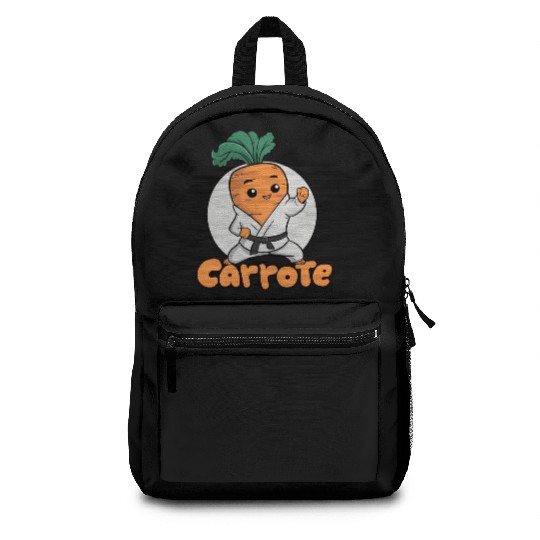 Cute Karate Carrot Design Backpacks