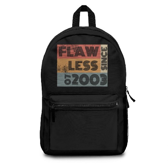 21st birthday Flawless since 07/2003 Backpacks