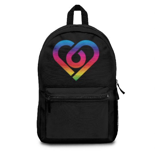Rainbow Heart Homosexuality LGBT Love Backpacks