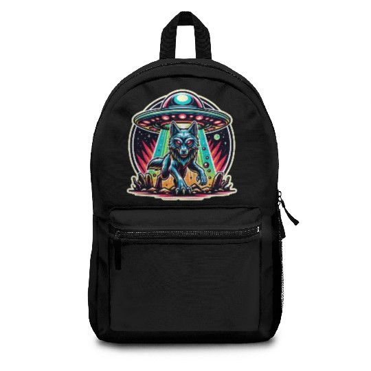 Alien wolf landing Backpacks