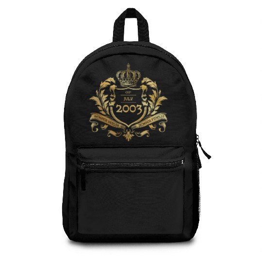 21st birthday "Semper Verum - Established 07/2003 Backpacks