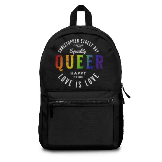 Love Is Love Gay Pride Colors Of Rainbow LGBTQ+ Backpacks