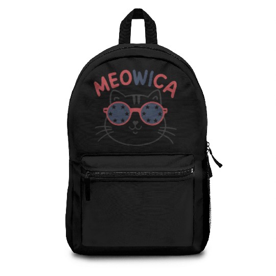 Meowica Cat Backpacks, Fourth of July Backpacks, American
