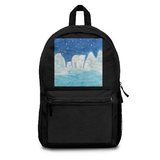 Polar Bears (Ursus maritimus) - Bear Mother & Cubs Backpacks