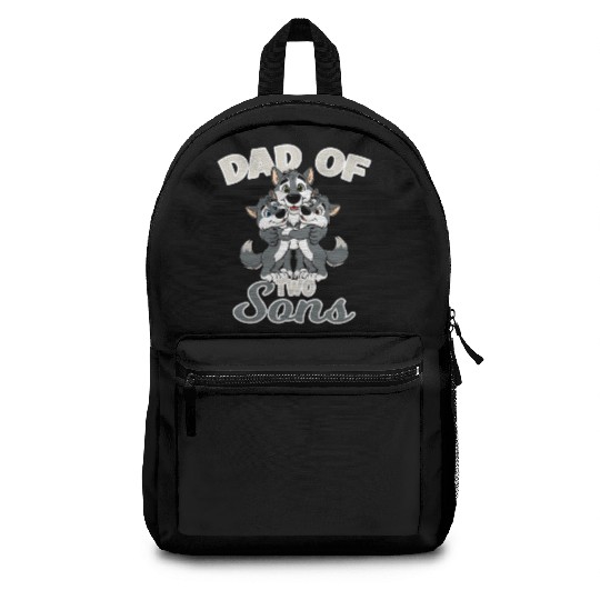 Strong Wolf with Wolf Child for a Dad Backpacks