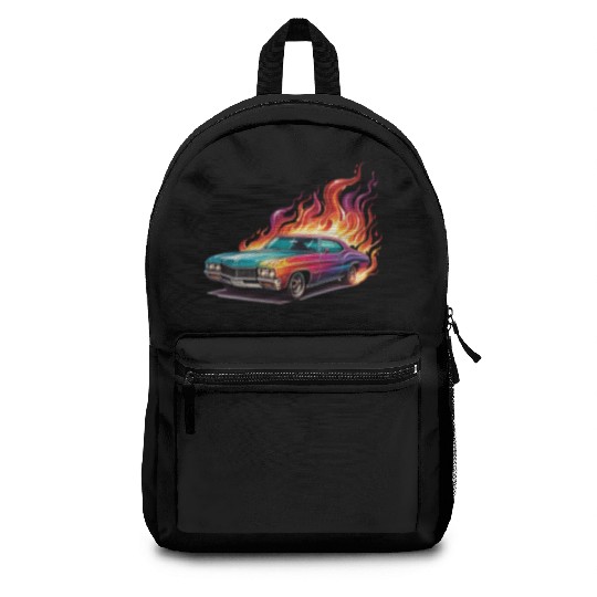 Retro American Racing Muscle Car Backpacks