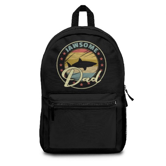 Jawasome Dad Funny Shark Father's Day Gift Backpacks