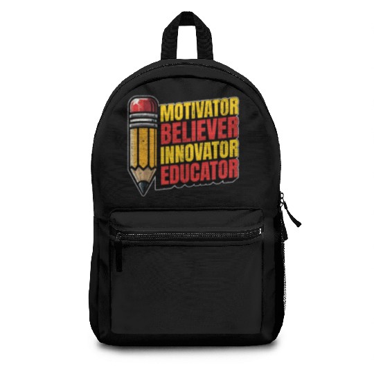 Literature Teacher Motivator Believer Bookworm Backpacks