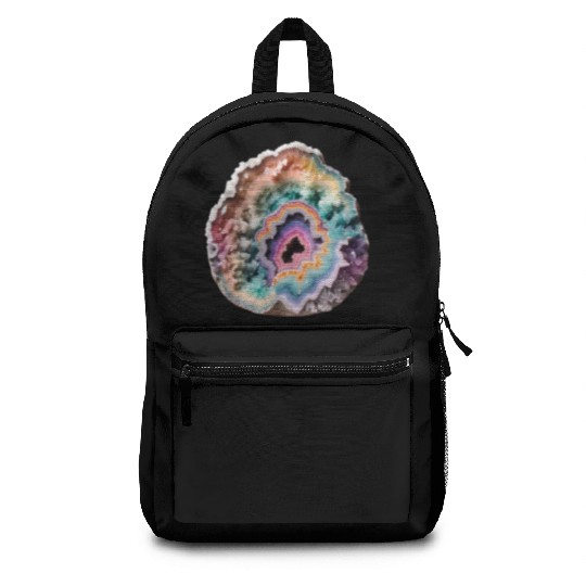 Fantasy Pastel Rainbow Geo Stone Crystal Backpacks