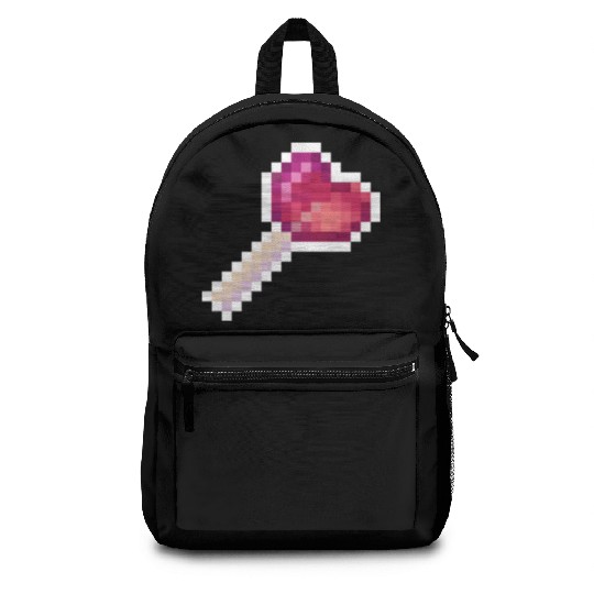 Pixel Art Sprite Cute Heart Lollipop Backpacks