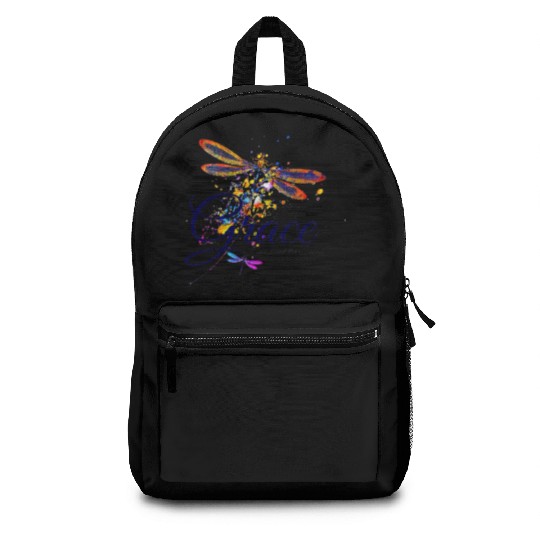 Amazing Grace Dragonfly splatter Backpacks