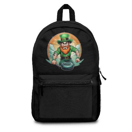 St. Patrick's Day Shamrock St Paddy's Day Curling Backpacks
