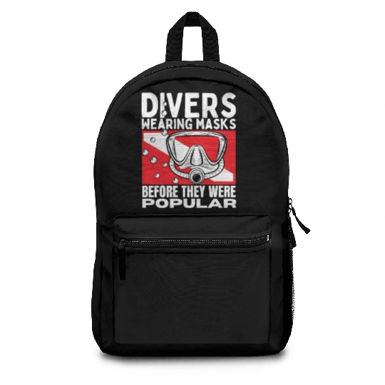 Scuba Diving Mask Pun Funny Scuba Diver Backpacks