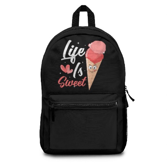 Life Is Sweet Cone Scoop Ice Cream Backpacks