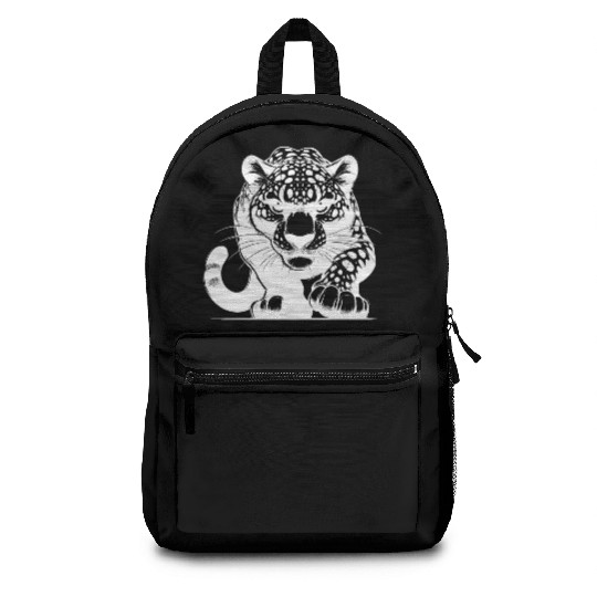 Elegant Wild Leopard On The Hunt Backpacks