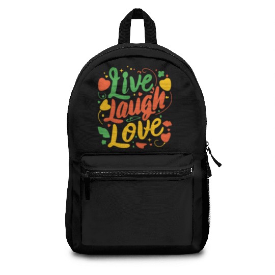 live laugh love Backpacks