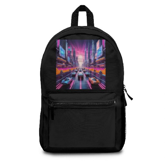 Neon Nostalgia 2084 Backpacks