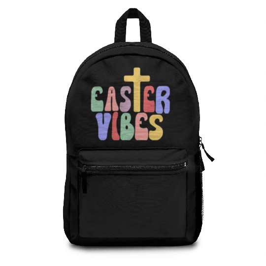 Easter Vibes Cross Happy Easter Celebration Backpacks