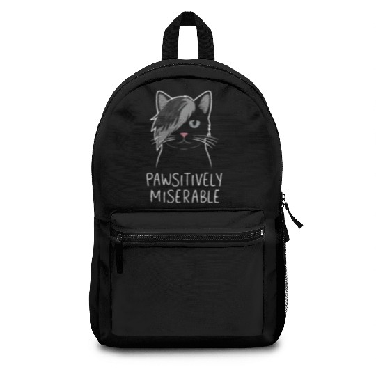 Gothic Emo Cat Design For Cat Lovers And Backpacks