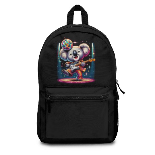 Disco Ball Guitar Koala Backpacks