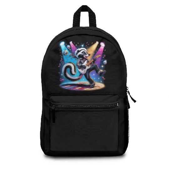 Disco Ball Guitar Skunk Backpacks