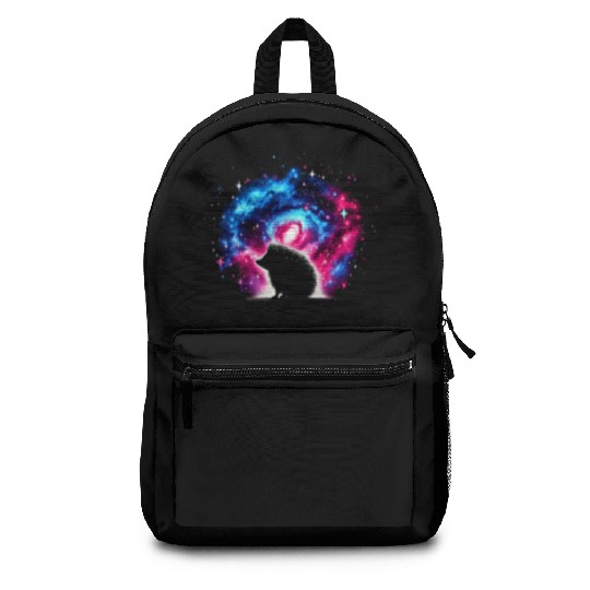 Cool Hedgehog Galaxy Space Art Backpacks