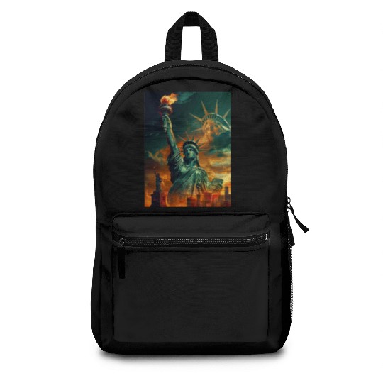 Statue of Liberty in New York USA Backpacks