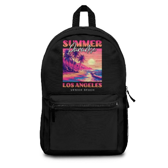 Summer Paradise Los Angeles Venice Beach Backpacks