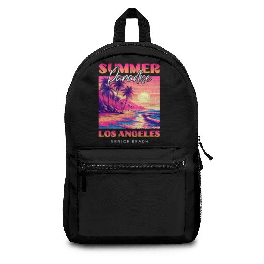Summer Paradise Los Angeles Venice Beach Backpacks