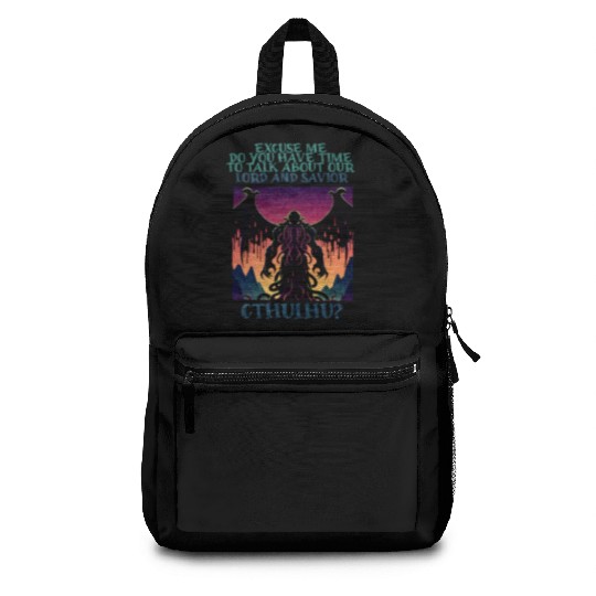 Lord & Savior Cthulhu Cult Lovecraft Necronomicon Backpacks