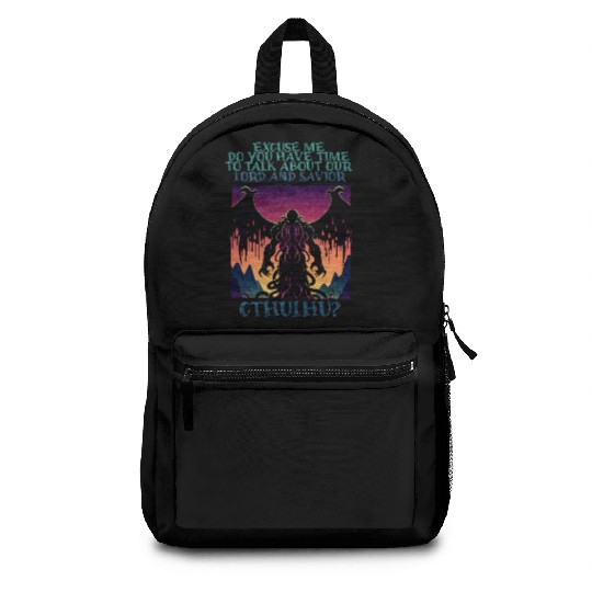 Lord & Savior Cthulhu Cult Lovecraft Necronomicon Backpacks