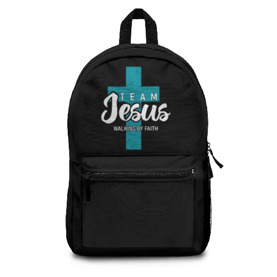 Team Jesus Walking By Faith Inspirational Design Backpacks