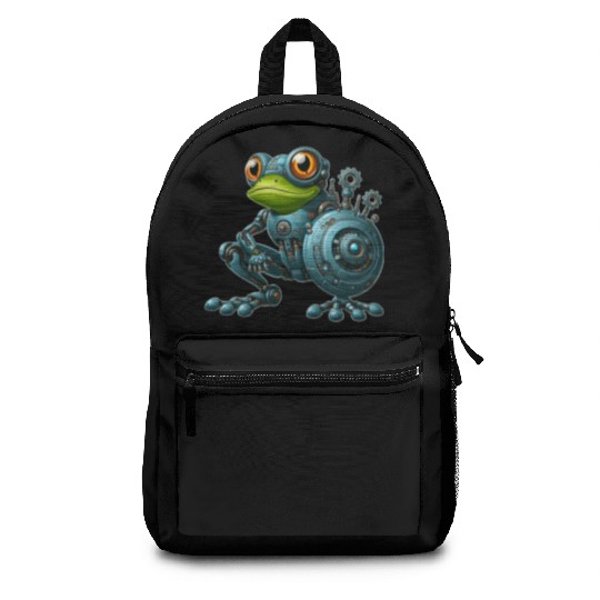 Cyborg Frog Toad Newt Robot Mech Design Backpacks