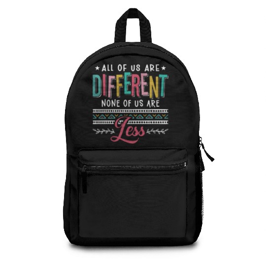 Health Educator All Of Us Are Different Instructor Backpacks