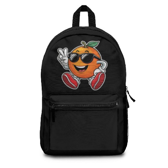 Funny Orange Fruit Relaxing Backpacks
