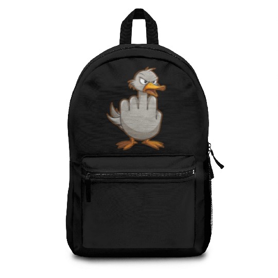 Funny Rude Seagull Outfit Gift for Men and Women Backpacks