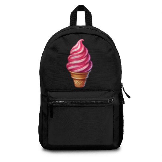 Candy cane ice cream motif in a sweet ice cream Backpacks