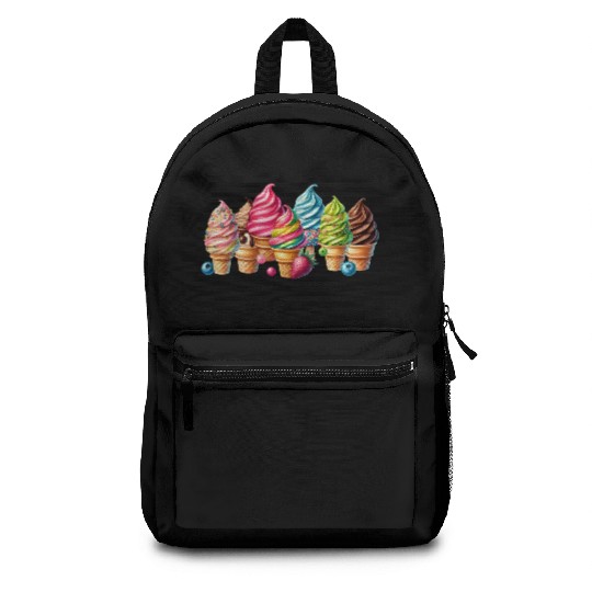 A sweet touch with these colorful ice cream motifs Backpacks