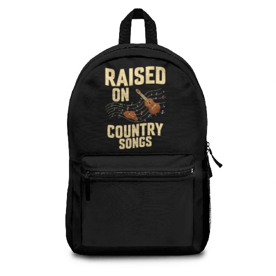 Raised On Country Songs Western Country Music Backpacks